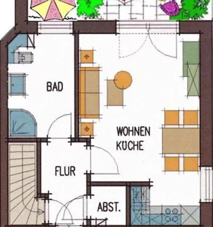 Apartmán Moderne Kurparkresidenz Strand Pro