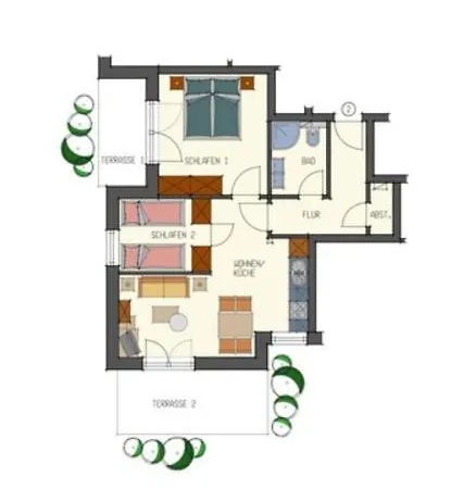 Apartmán Moderne Kurparkresidenz Strand Pro